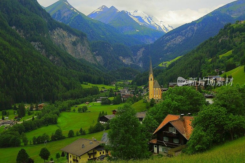 Heiligenblut奥地利Tirol景观，Hohe Tauern，大格洛克纳阿尔卑斯公路